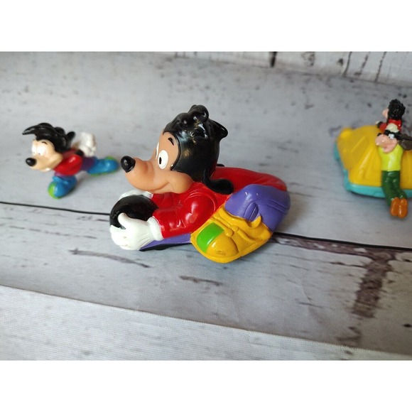 Goof Troop Goofy Movie Bowler Car Action Figure Toys 1992 Burger King Lot Of 3 - Picture 5 of 9